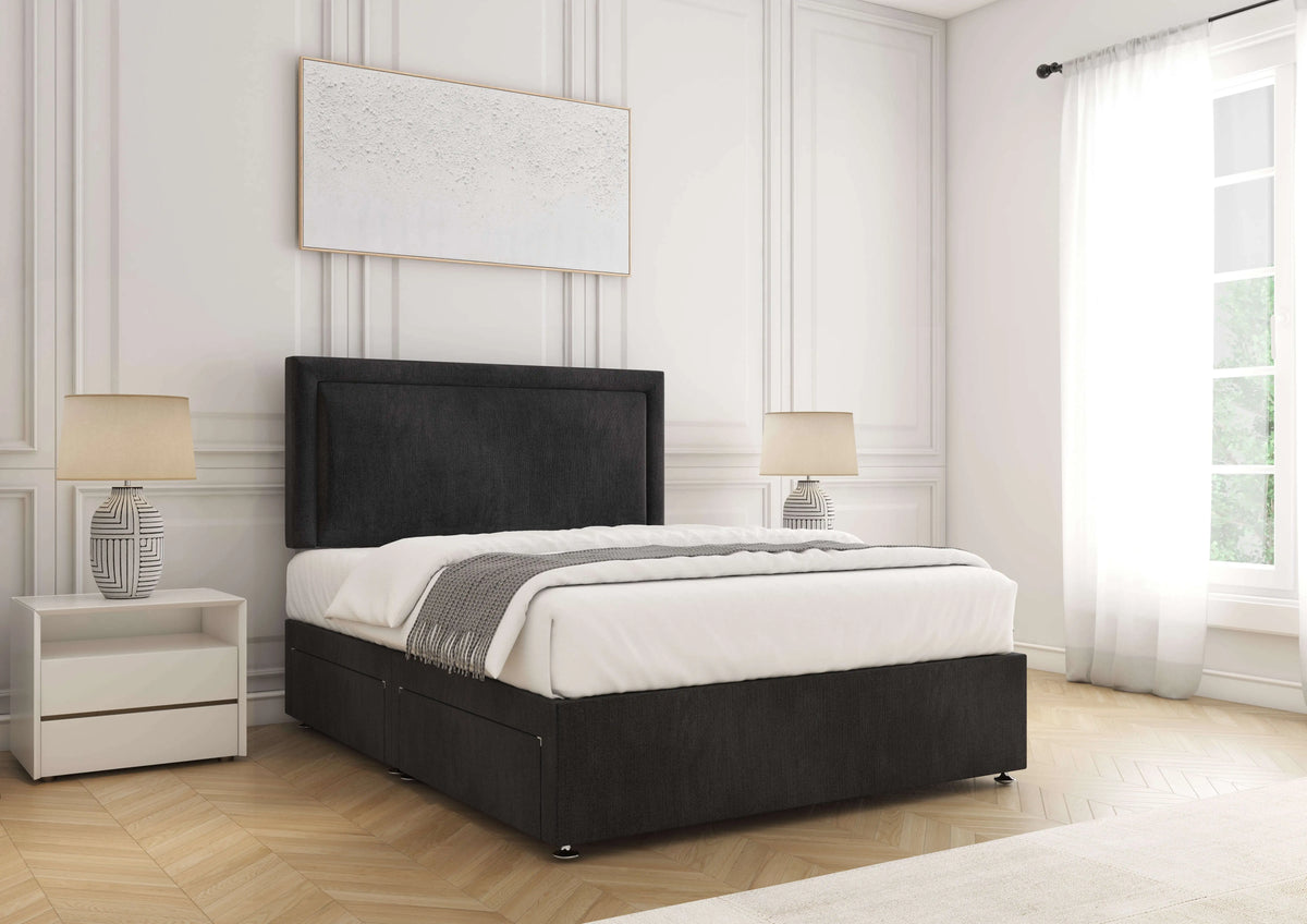 Ella Divan Bed Black Naples Bsspoke