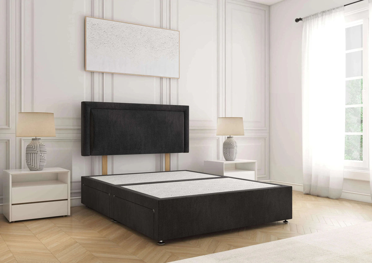 Ella Divan Bed Black Naples Bsspoke