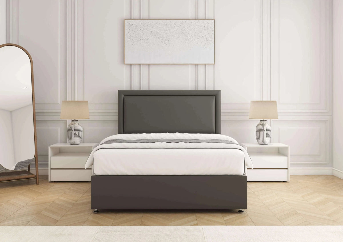 Ella Divan Bed Grey Plush Bsspoke