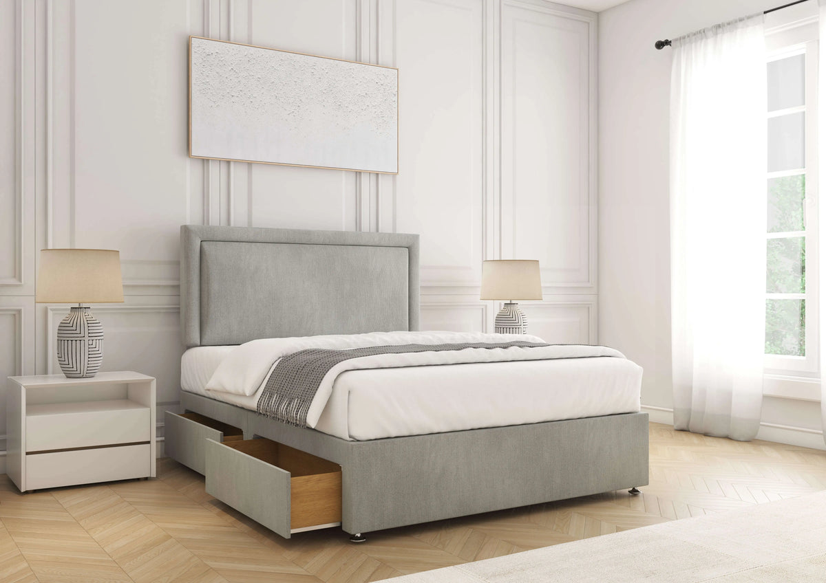Ella Divan Bed Seal Grey Naples Bsspoke