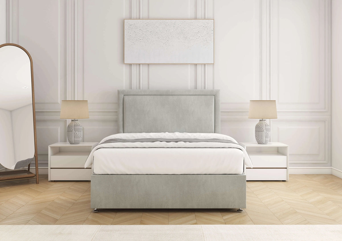 Ella Divan Bed Silver Naples Bsspoke
