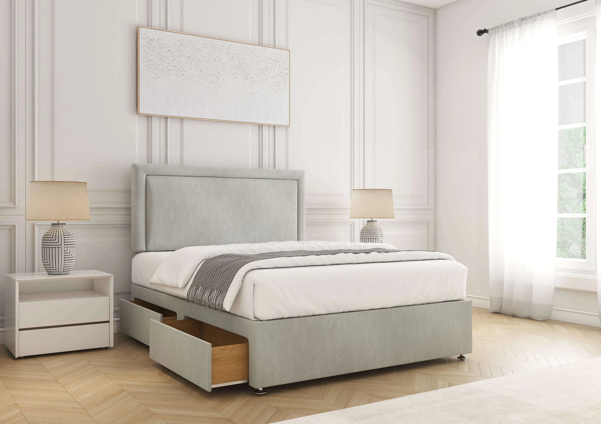 Ella Divan Bed Silver Naples Bsspoke