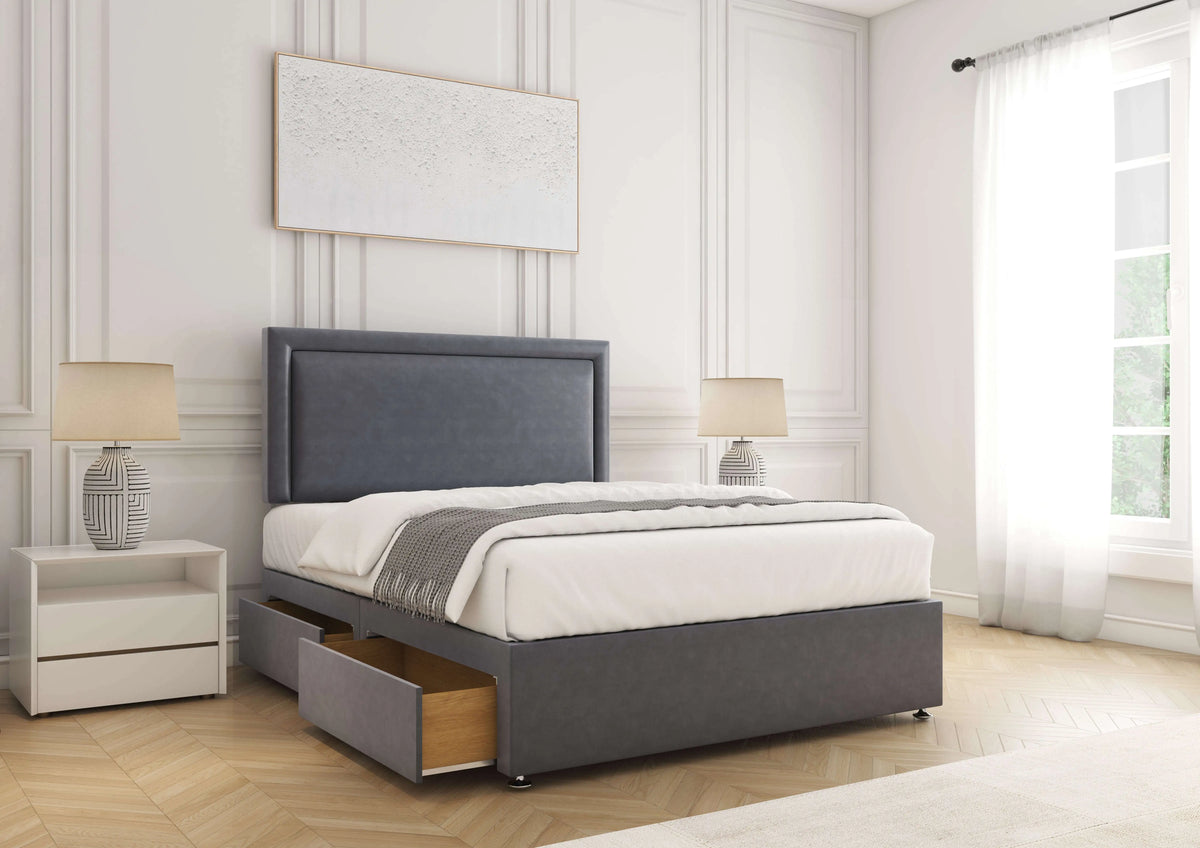 Ella Divan Bed Steel Plush Bsspoke