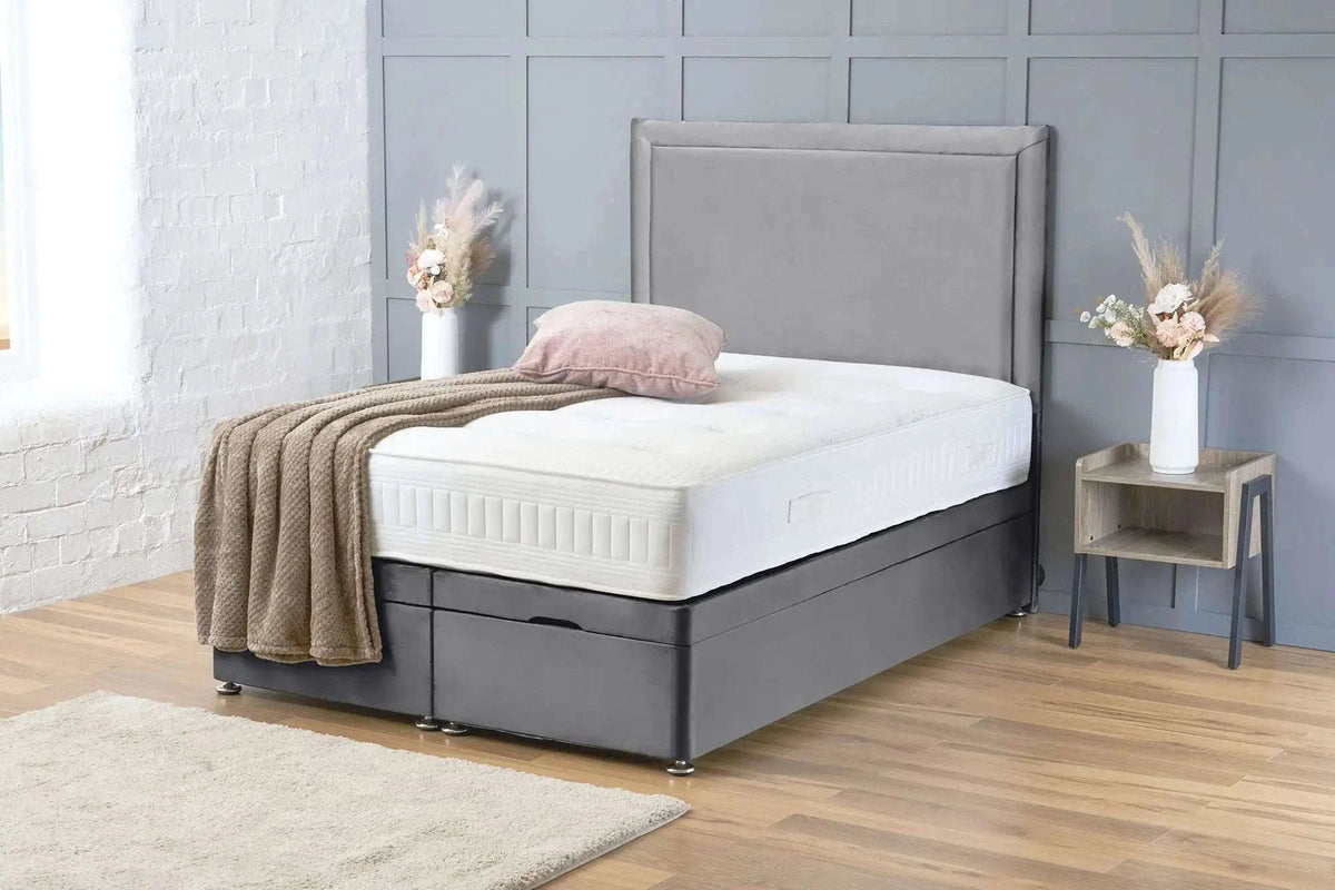 Ella Divan Ottoman Grey Plush Bsspoke