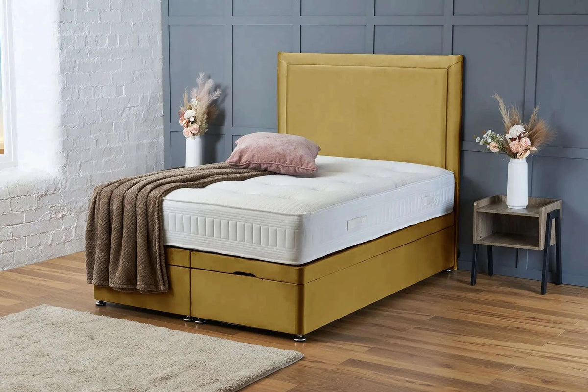 Ella Divan Ottoman Mustard Plush Bsspoke