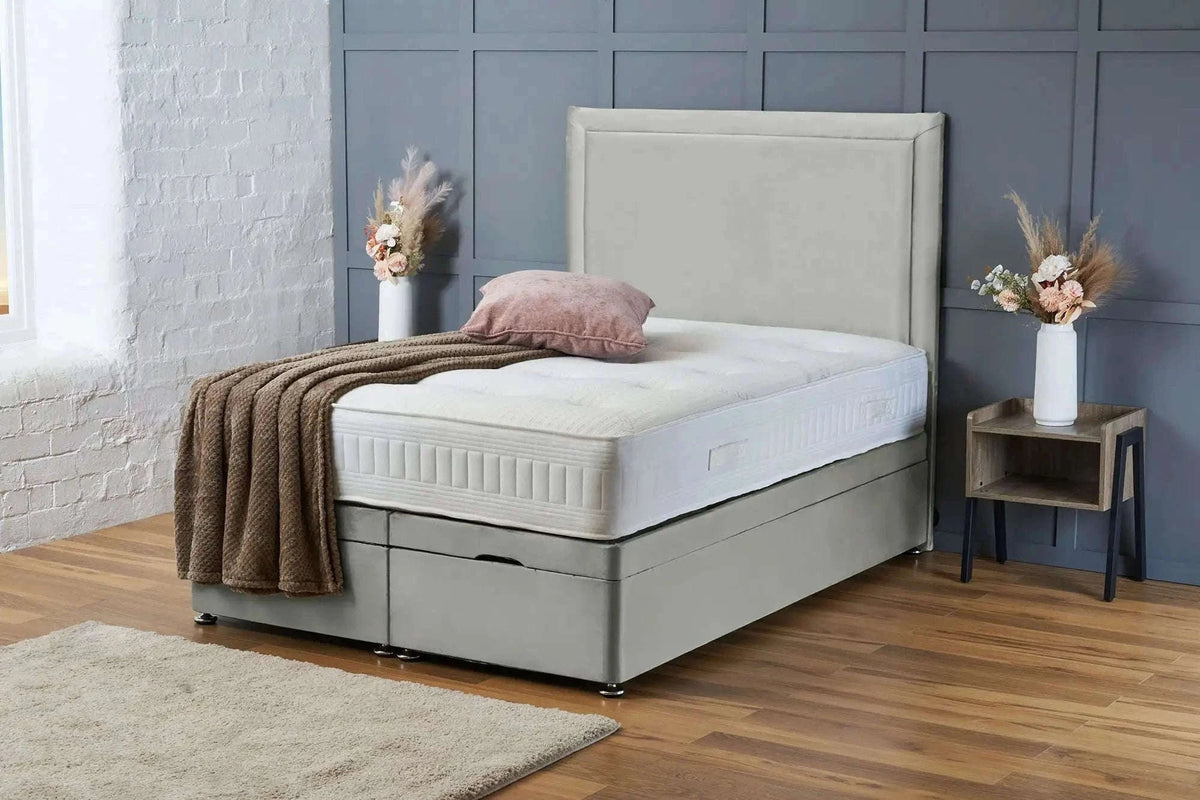 Ella Divan Ottoman Silver Plush Bsspoke