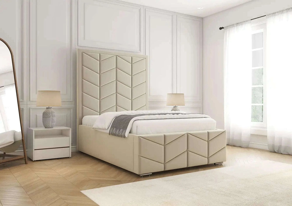 Jasmine Bed Frame Cream Plush Bsspoke