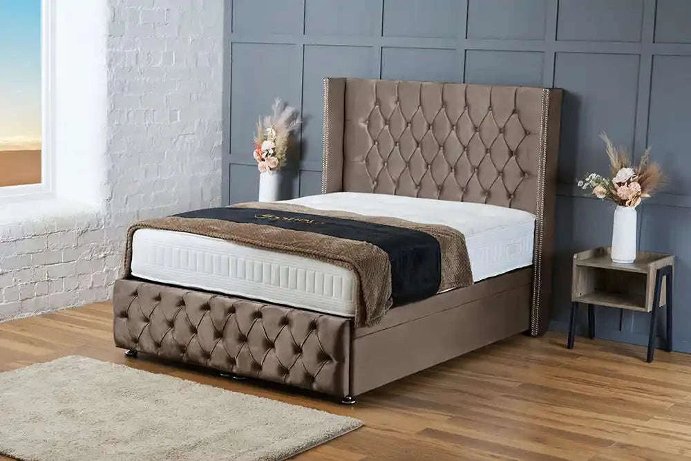Mayfair Divan Ottoman Mink Plush Bsspoke