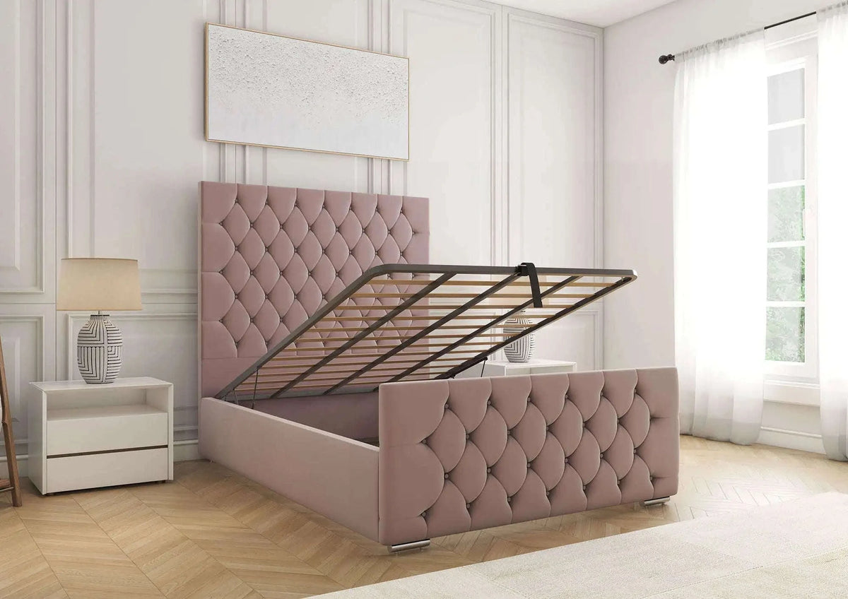Mia Bed Frame Pink Plush Bsspoke