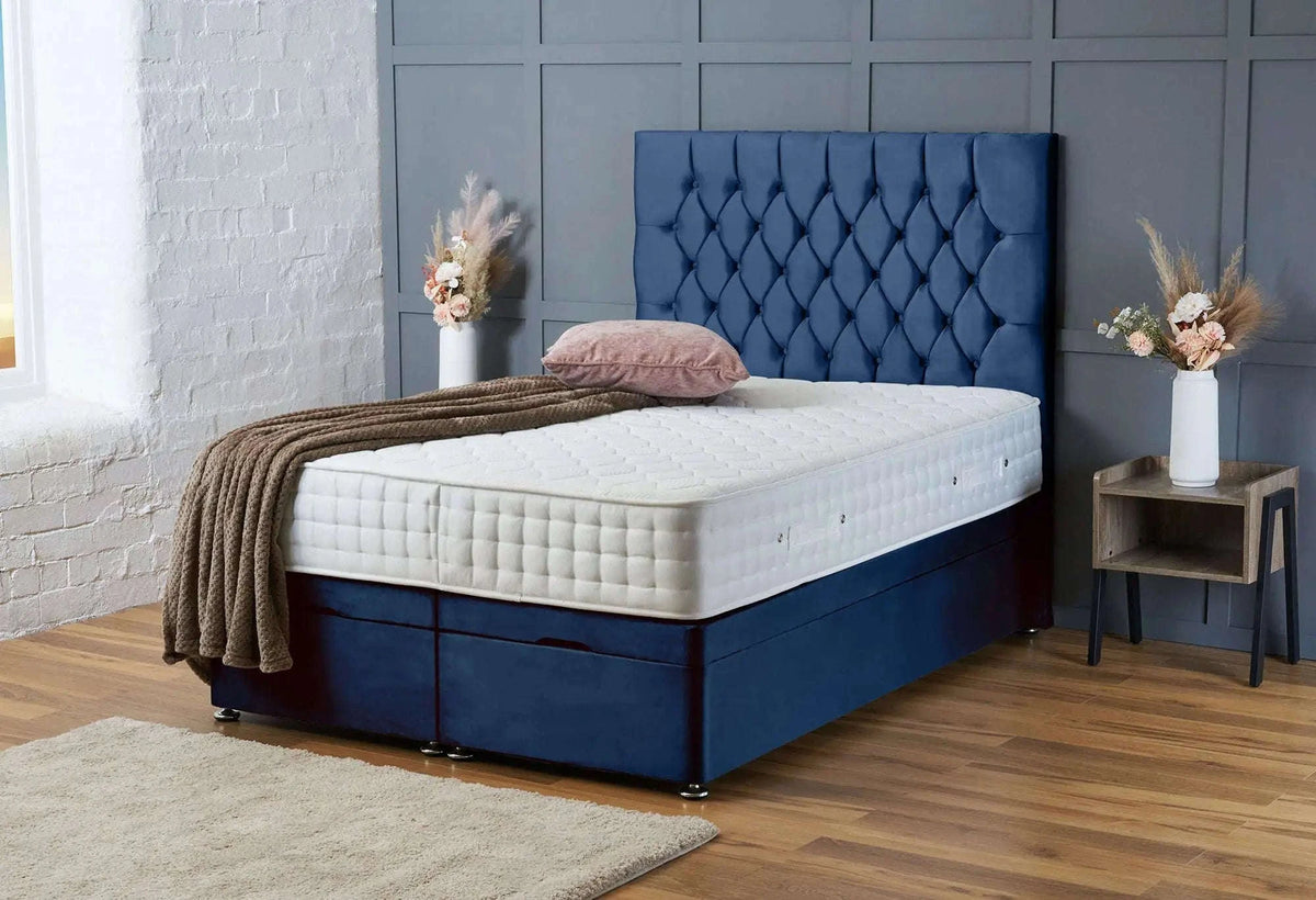 Mia Divan Ottoman Royal Blue Plush Bsspoke